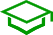 Green Mortarboard Icon